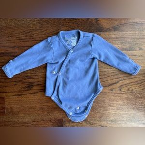 L’oved Baby Organic Kimono Onesie blue